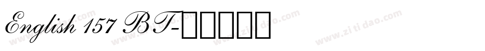 English 157 BT字体转换